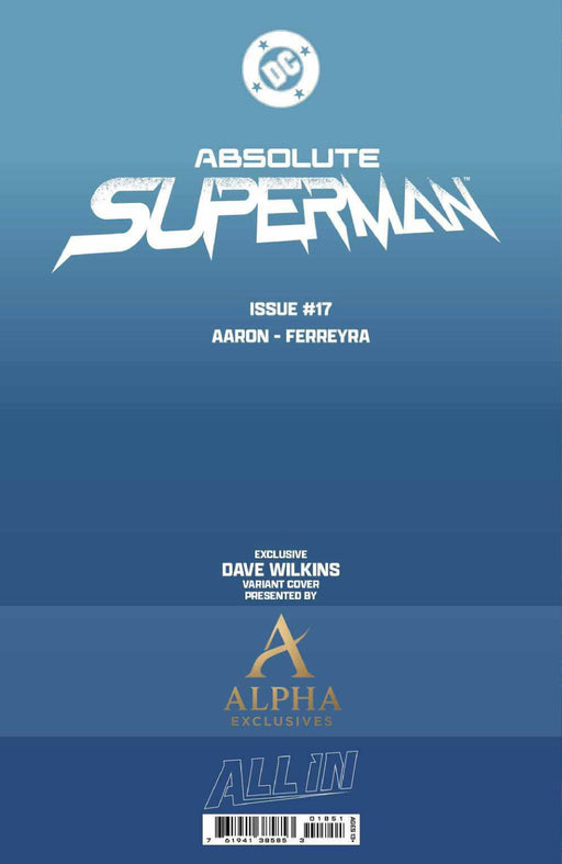 ABSOLUTE SUPERMAN #18 DAVE WILKINS EXCLUSIVE VIRGIN VAR (04/01/2026) - for just $30! 