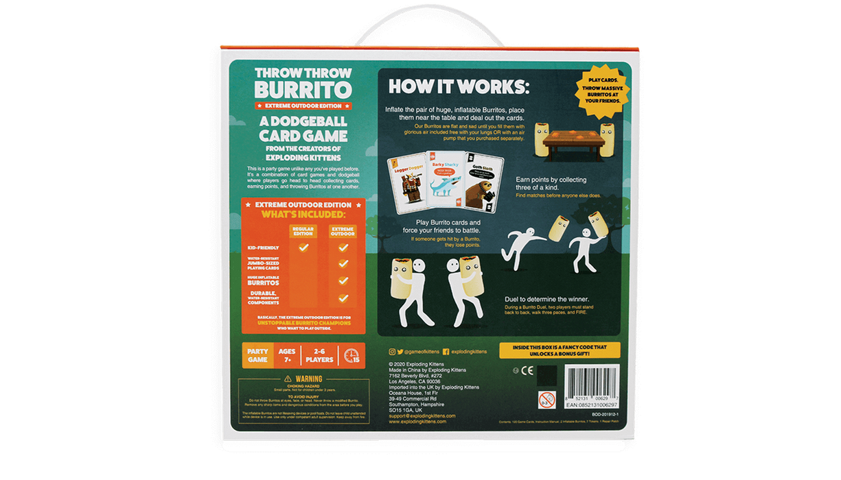 Throw Throw Burrito: Extreme Outdoor Edition - for just $29.99! 