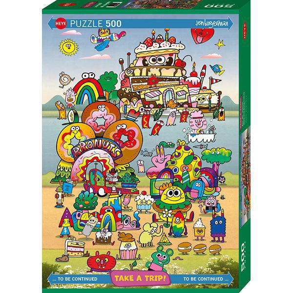 Take a Trip with Jon Burgerman 500 Piece Jigsaw Puzzle Heye - for just $19.99! 