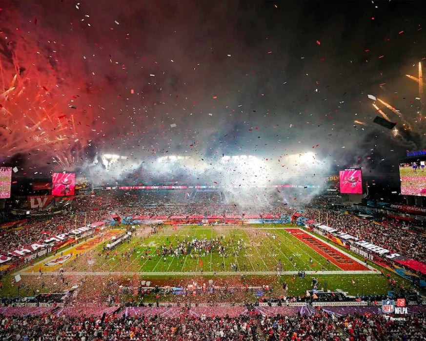 Tampa Bay Buccaneers Raymond James Stadium Super Bowl LV Celebration 8" x 10" Football Photo - for just $9.99! 