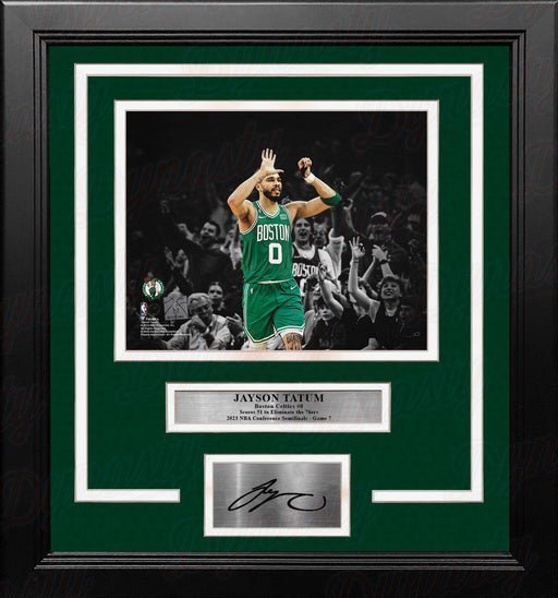 Jayson Tatum 51-Point Game 7 Boston Celtics 8" x 10" Framed Blackout Photo with Engraved Autograph - for just $79.99! 
