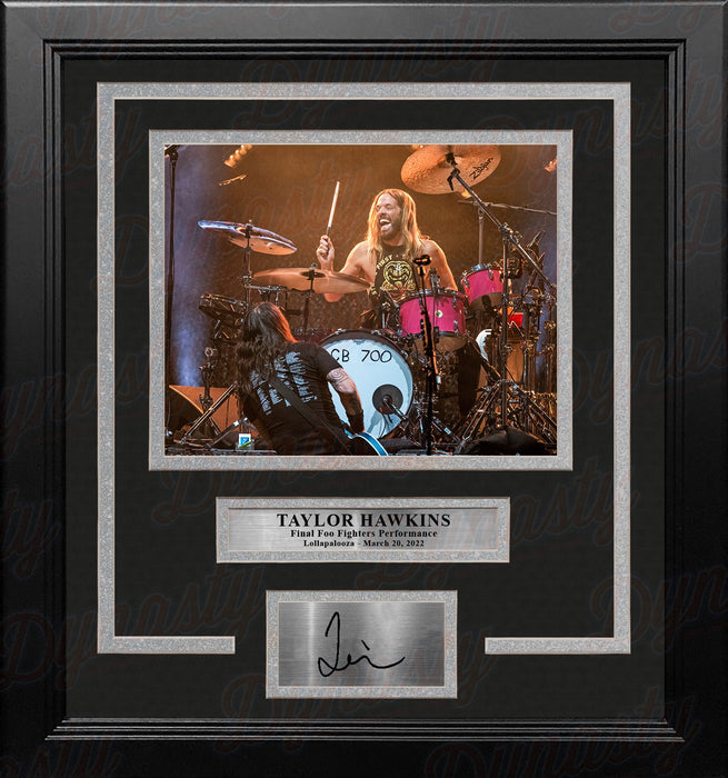 Taylor Hawkins Final Performance 8" x 10" Framed Photo with Engraved Autograph - for just $79.99! 
