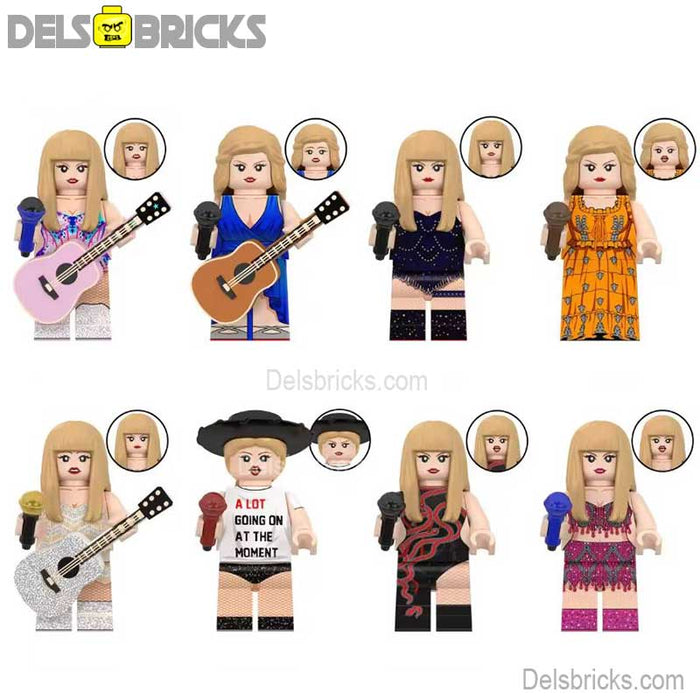 Taylor Swift Set of 8 Lego Minifigures Custom Music Toys Eras Tour Set 2 - Just $30! Shop now at Retro Gaming of Denver