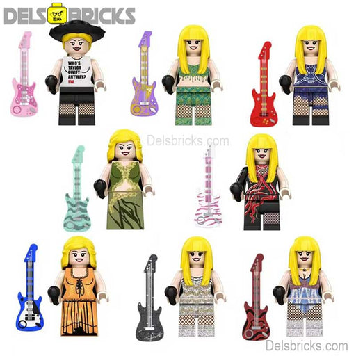 Taylor Swift Set of 8 Lego Minifigures Custom Music Toys Eras Tour Set 3 - Just $30! Shop now at Retro Gaming of Denver