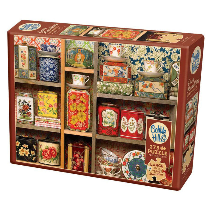 Tea Caddies 275 Large Piece Jigsaw Puzzle Cobble Hill - for just $17.99! 