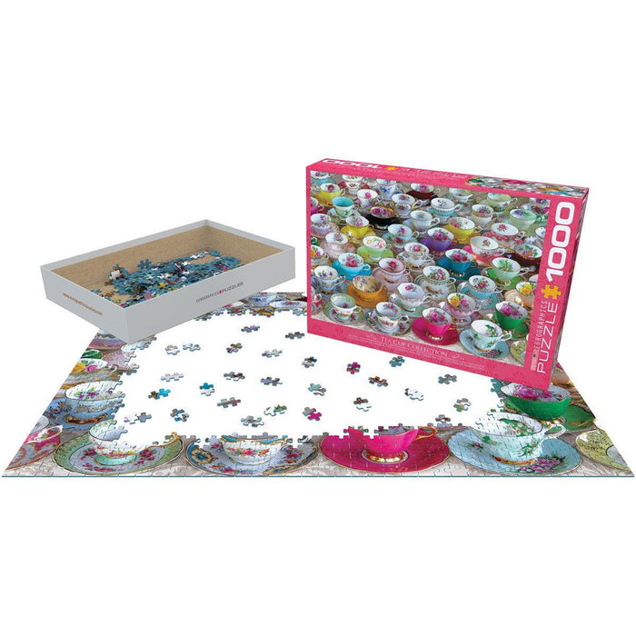 Tea Cup Collection 1000 Piece Jigsaw Puzzle Eurographics - for just $19.99! 