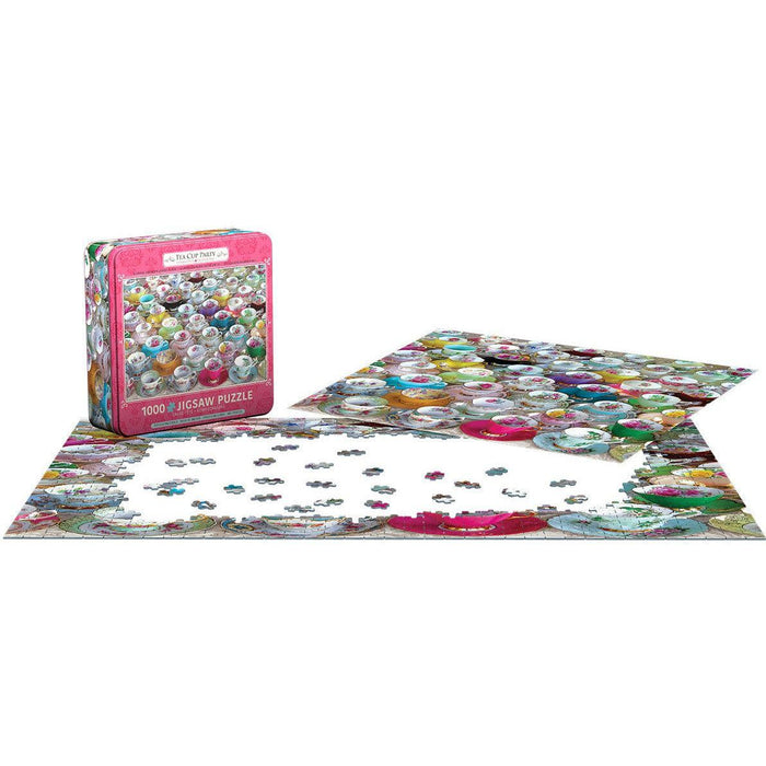 Tea Cup Party 1000 Piece Jigsaw Puzzle in Tin Eurographics - for just $23.99! 