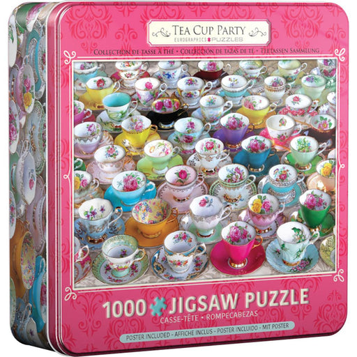 Tea Cup Party 1000 Piece Jigsaw Puzzle in Tin Eurographics - for just $23.99! 
