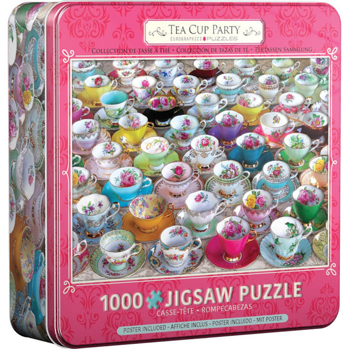 Tea Cup Party 1000 Piece Jigsaw Puzzle in Tin Eurographics - for just $23.99! 