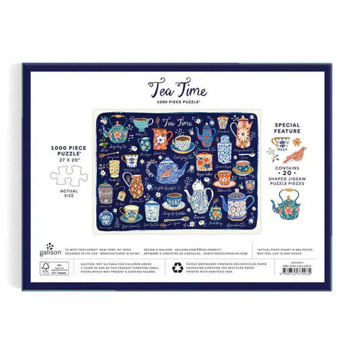 Tea Time 1000 Piece Jigsaw Puzzle Galison - for just $26.99! 