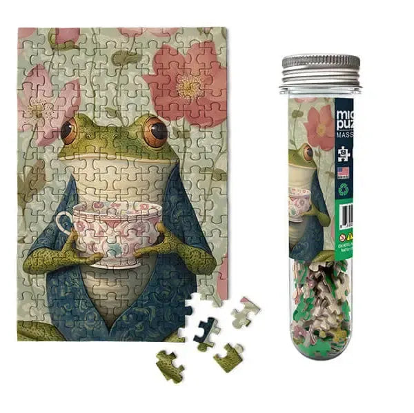 Tea Time Frog 150 Piece Mini Jigsaw Puzzle Micro Puzzles - for just $10.99! 