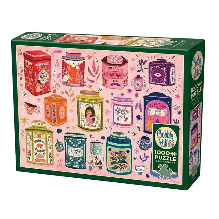 Tea Tin Treasures 1000 Piece Jigsaw Puzzle Cobble Hill - for just $19.99! 