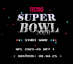 Tecmo Super Bowl 2026 (NES) Rev 1 (Reproduction) - for just $39.99! 