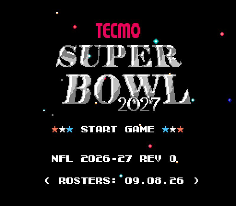 Tecmo Super Bowl 2027 NES Reproduction - for just $49.99! 