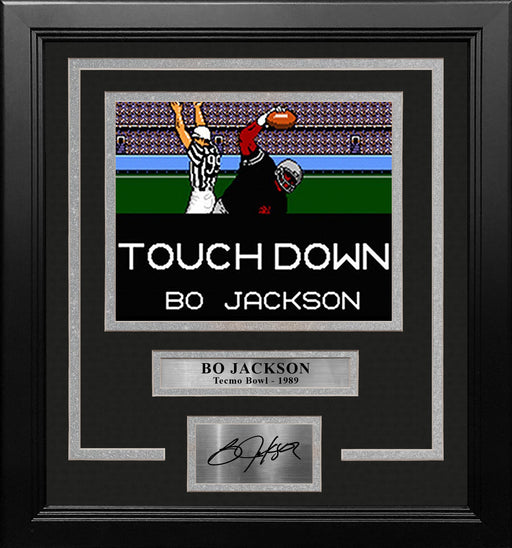 Bo Jackson Tecmo Bowl Touchdown 8" x 10" Framed Video Game Football Photo with Engraved Autograph - for just $79.99! 