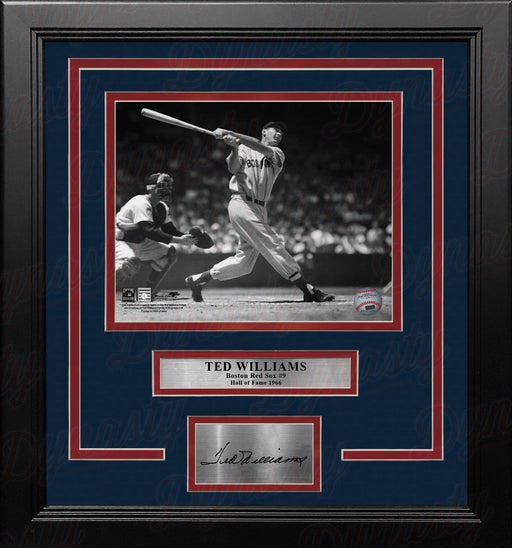 Ted Williams Swing Boston Red Sox 8" x 10" Framed Baseball Photo with Engraved Autograph - for just $79.99! 