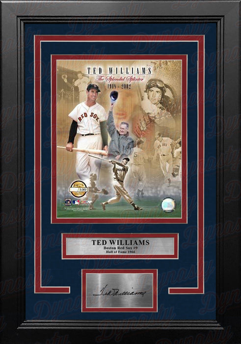 Ted Williams Boston Red Sox Splendid Splinter 8x10 Framed Baseball Photo with Engraved Autograph - for just $79.99! 