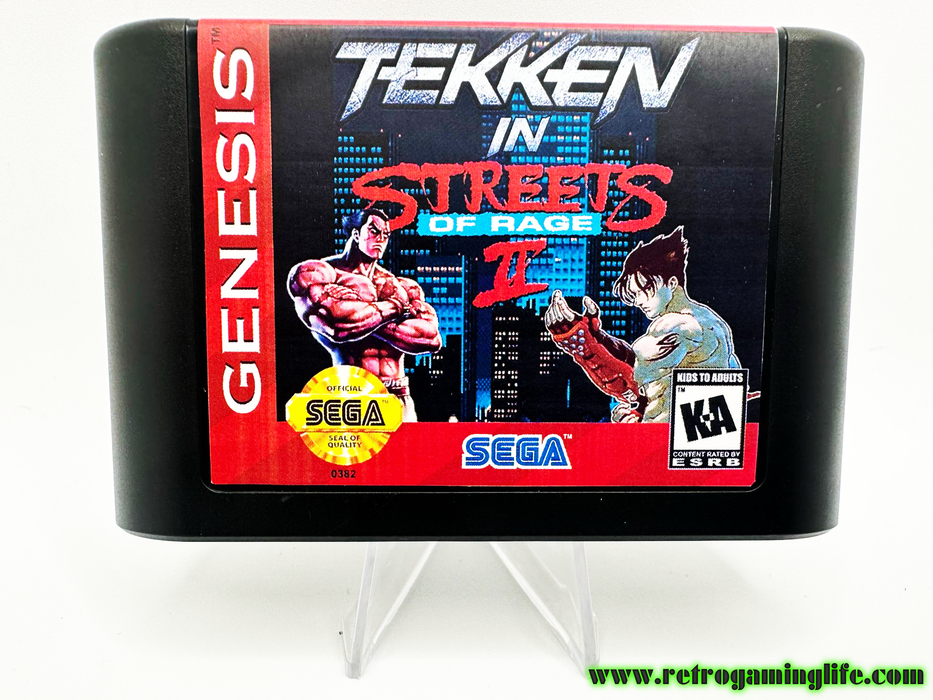 Tekken in Streets of Rage 2 Sega Genesis Repro Cart 🕹️ - for just $19.99! 