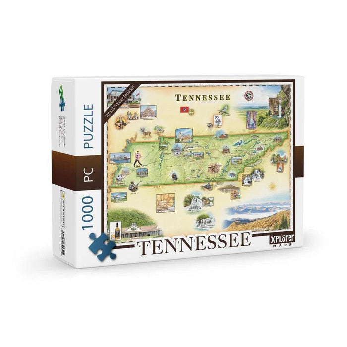 Tennessee 1000 Piece Jigsaw Puzzle Xplorer Maps - for just $24.99! 