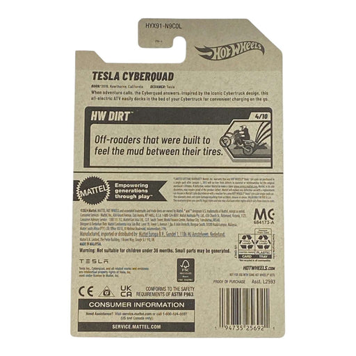 Hot Wheels Tesla Cyberquad - Gold - HW Dirt Series 4/10 - for just $1.79! 