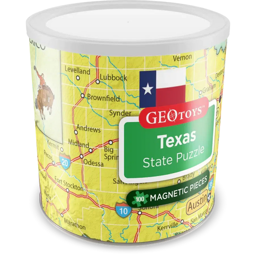 Texas State 100 Piece Magnetic Jigsaw Puzzle Geotoys - for just $11.99! 