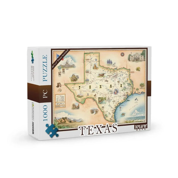 Texas State 1000 Piece Jigsaw Puzzle Xplorer Maps - for just $24.99! 