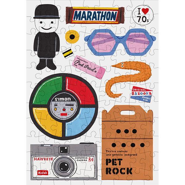 The 70s 99 Piece Mini Jigsaw Puzzle Happily - for just $11.99! 