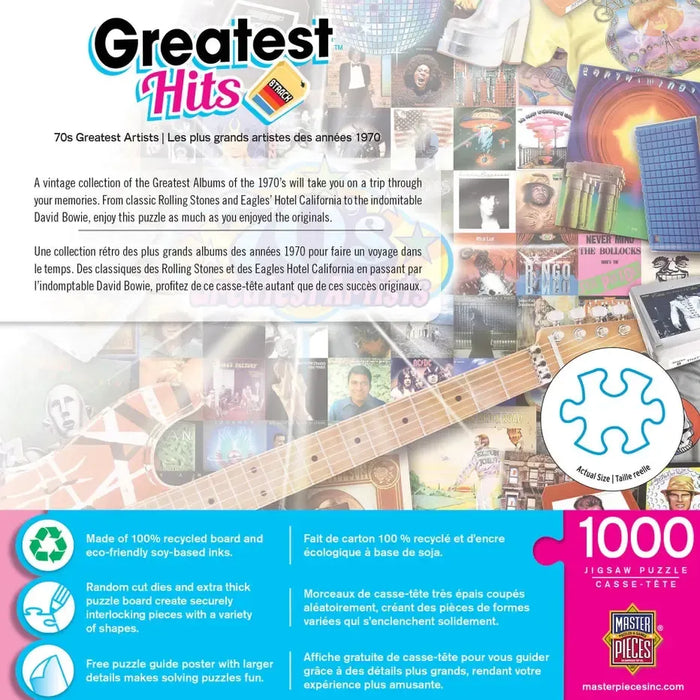The 70's Greatest Hits Artists 1000 Piece Jigsaw Puzzle MasterPieces - for just $17.99! 