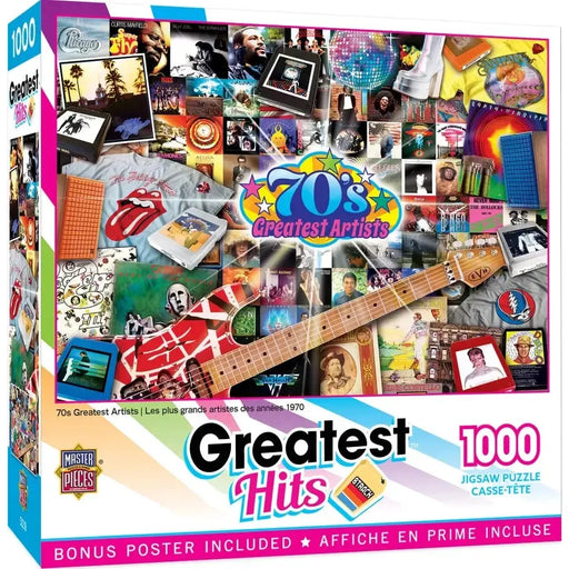The 70's Greatest Hits Artists 1000 Piece Jigsaw Puzzle MasterPieces - for just $17.99! 
