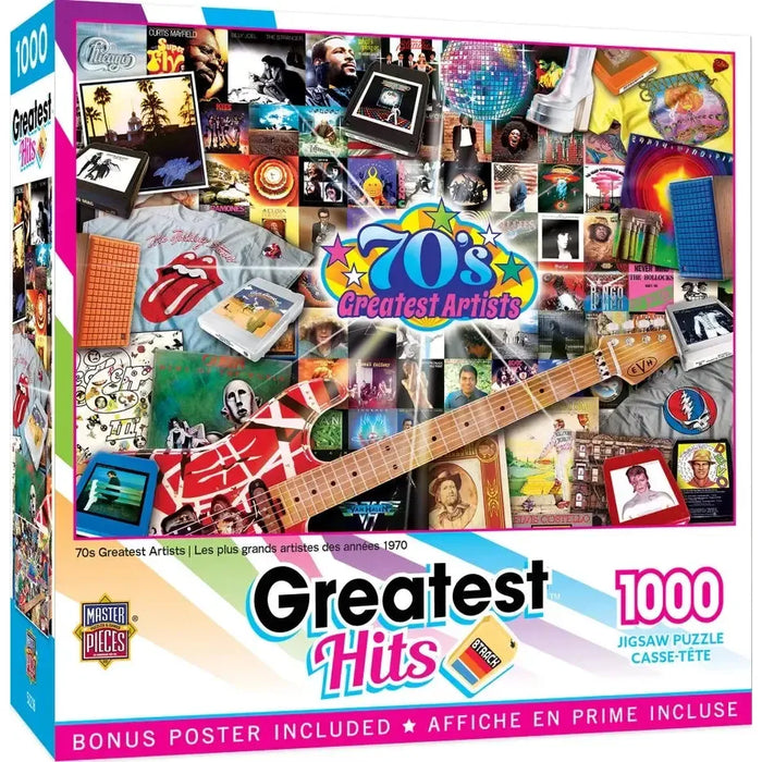 The 70's Greatest Hits Artists 1000 Piece Jigsaw Puzzle MasterPieces - for just $17.99! 