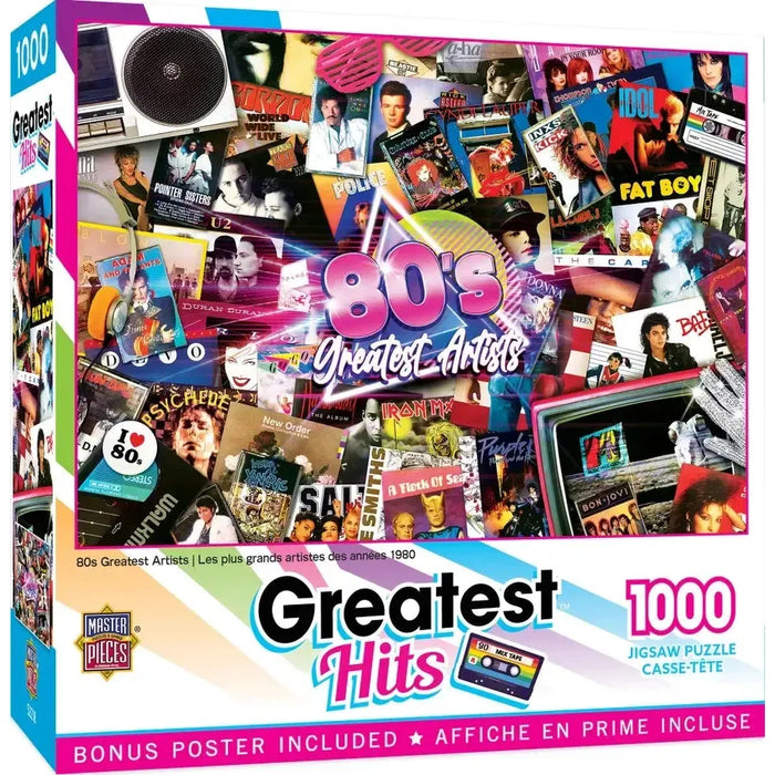 The 80's Greatest Hits Artists 1000 Piece Jigsaw Puzzle MasterPieces - for just $17.99! 