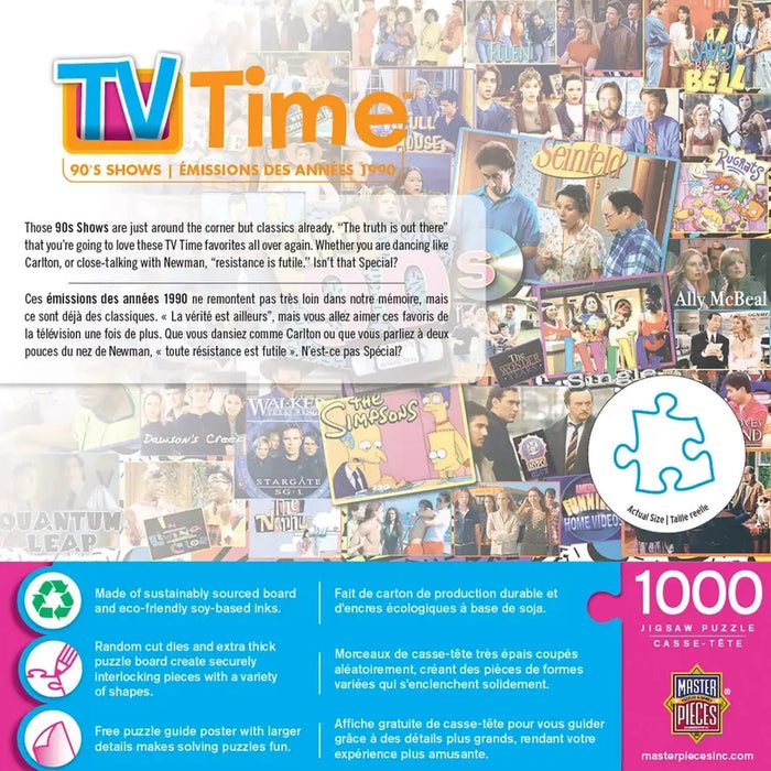 The 90's TV Time 1000 Piece Jigsaw Puzzle MasterPieces - for just $17.99! 