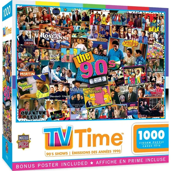 The 90's TV Time 1000 Piece Jigsaw Puzzle MasterPieces - for just $17.99! 