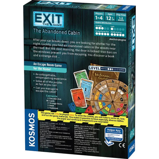 The Abandoned Cabin - Exit the Escape Room Game - Kosmos - for just $17.99! 