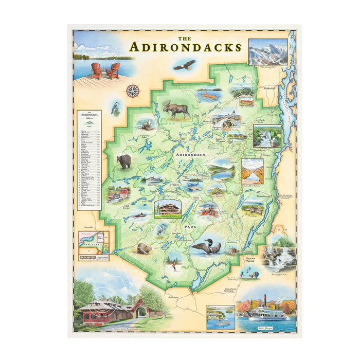 The Adirondacks 1000 Piece Jigsaw Puzzle Xplorer Maps - for just $24.99! 