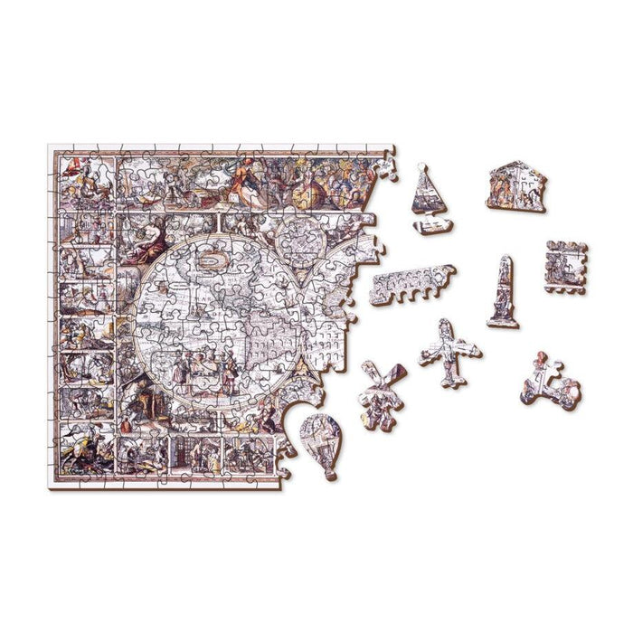 The Age of Exploration Map 505 Piece Wood Jigsaw Puzzle Wooden City - for just $27.99! 