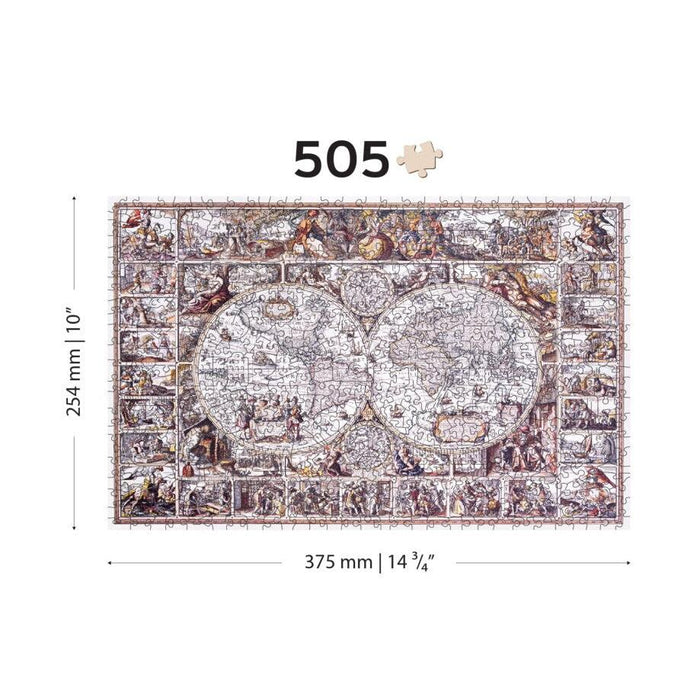 The Age of Exploration Map 505 Piece Wood Jigsaw Puzzle Wooden City - for just $27.99! 