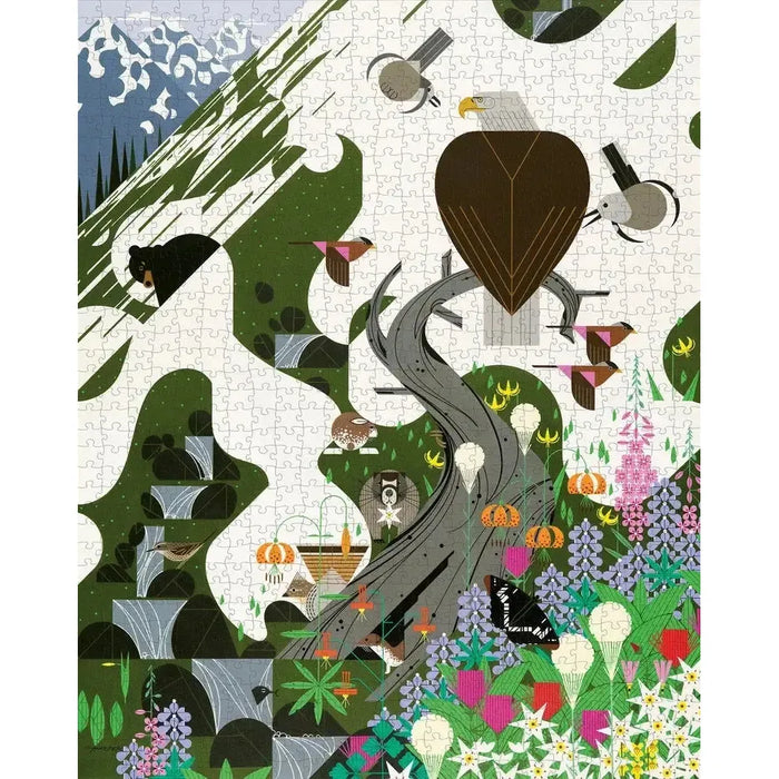 The Alpine Northwest by Charley Harper 1000 Piece Jigsaw Puzzle Pomegranate - for just $24.99! 