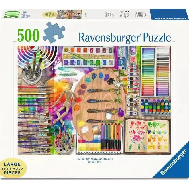 The Artist's Palette 500 Large Piece Jigsaw Puzzle Ravensburger - for just $24.99! 