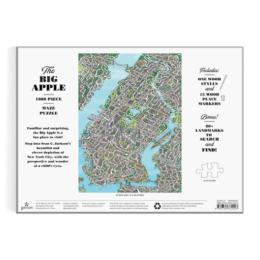 The Big Apple Maze 1000 Piece Jigsaw Puzzle Galison - for just $24.99! 