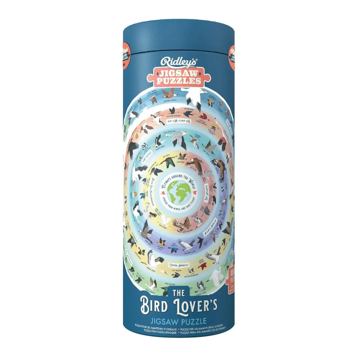 The Bird Lover's 1000 Piece Round Jigsaw Puzzle Ridley - for just $19.99! 