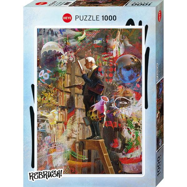 The Bookworm Rebrush 1000 Piece Jigsaw Puzzle Heye - for just $29.99! 