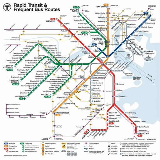 The Boston T Subway Map 100 Piece Mini Jigsaw Puzzle NYPC - for just $14.99! 