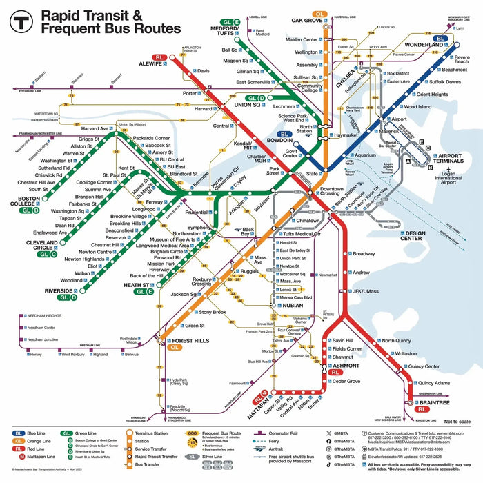 The Boston T Subway Map 100 Piece Mini Jigsaw Puzzle NYPC - for just $14.99! 