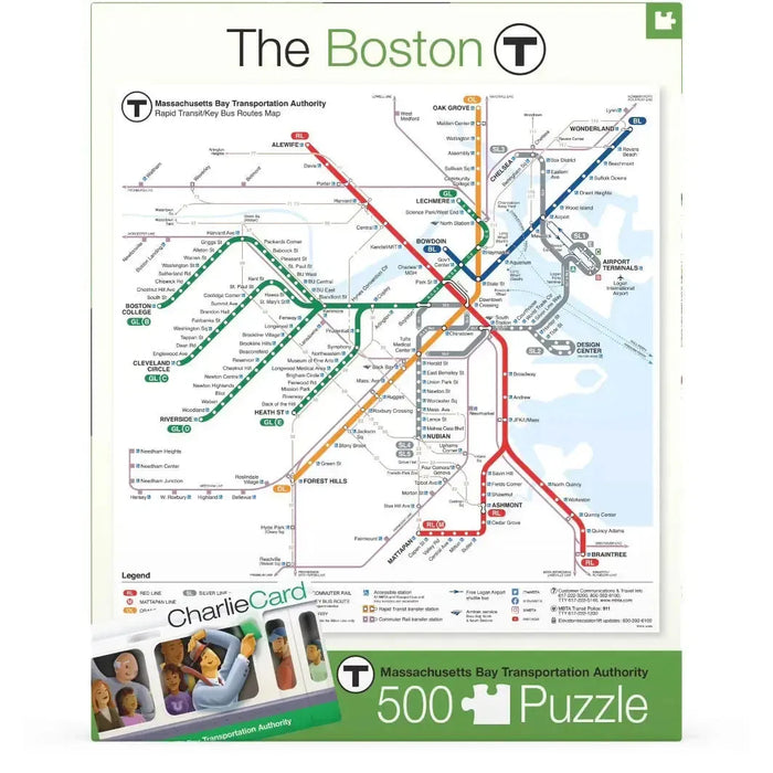 The Boston T Subway Map 500 Piece Jigsaw Puzzle NYPC - for just $26.99! 