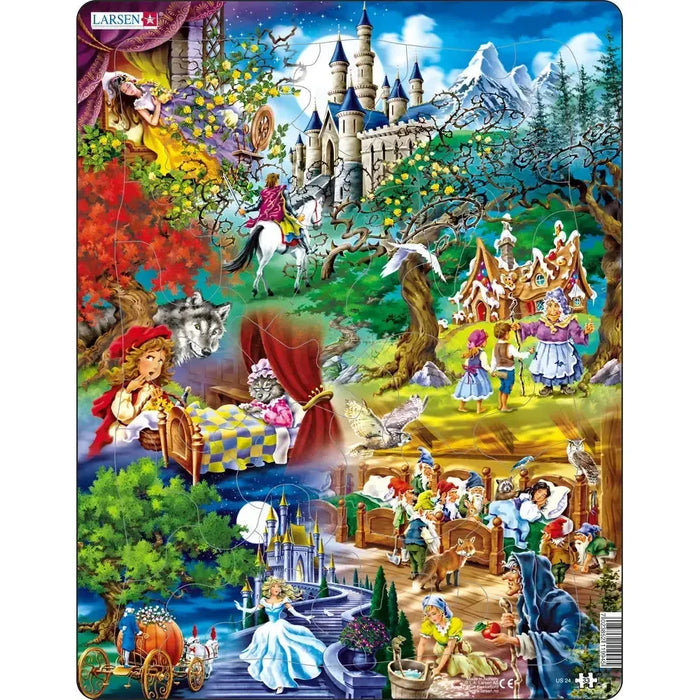 The Brothers Grimms' Fairy Tales 33 Piece Tray Jigsaw Puzzle Larsen - for just $11.99! 