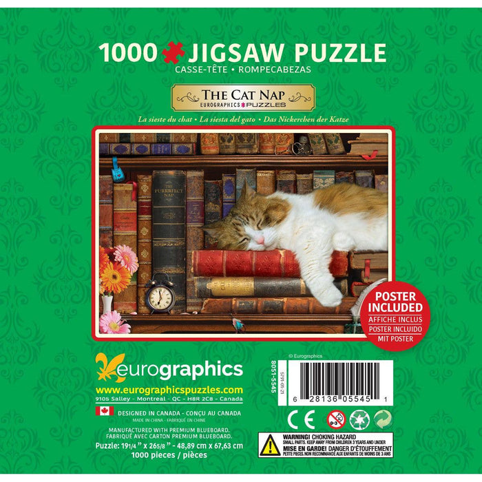 The Cat Nap 1000 Piece Jigsaw Puzzle in Tin Eurographics - for just $23.99! 
