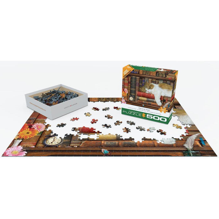 The Cat Nap 500 Piece Jigsaw Puzzle Eurographics - for just $17.99! 