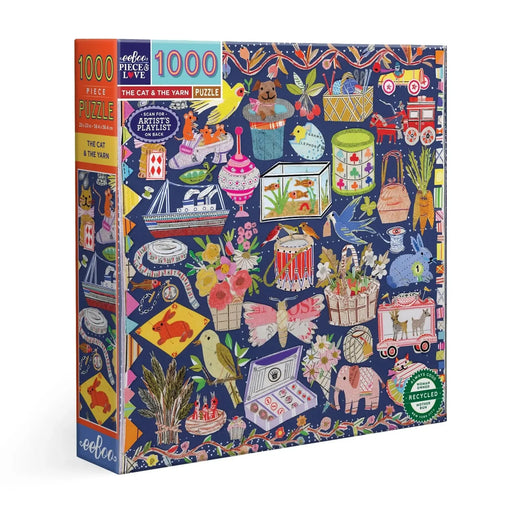 The Cat & the Yarn 1000 Piece Jigsaw Puzzle eeBoo - for just $26.99! 