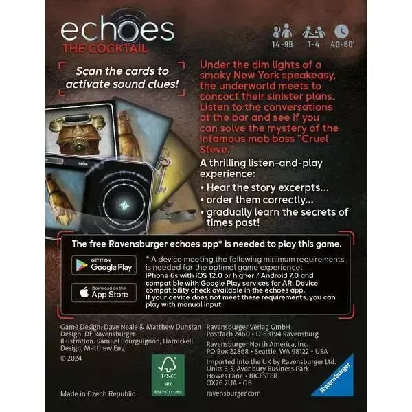The Cocktail - Echoes Audio Mystery Card Game - Ravensburger - for just $11.99! 